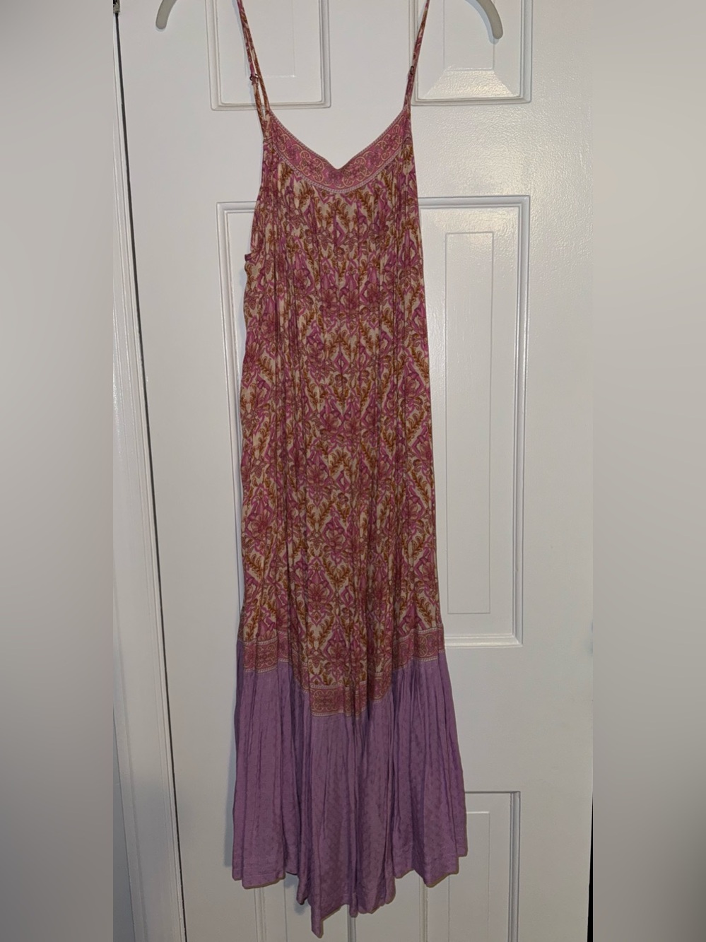 Spell Pink and Lavender Paisley Maxi Dress